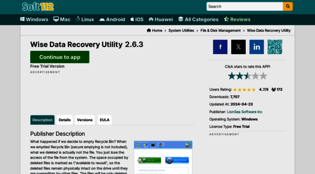 wise-data-recovery-utility.soft112.com