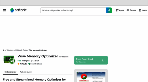 wise-memory-optimizer.en.softonic.com