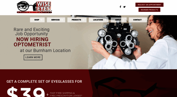 wiseeyesoptical.com