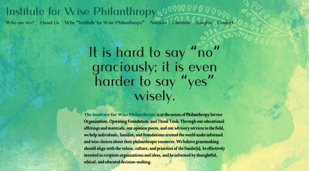 wisephilanthropy.institute
