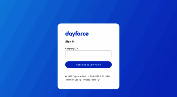 wkdus261.dayforcehcm.com - Sign in to Dayforce | Dayforce... - Wkdus ...