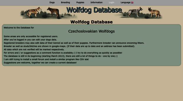 wolfdog-database.com