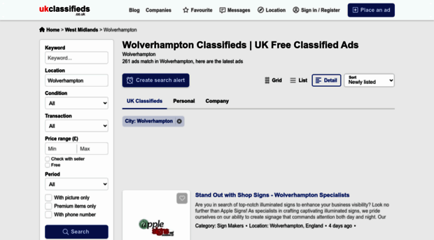 wolverhampton.ukclassifieds.co.uk