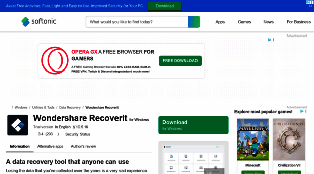 wondershare-data-recovery.en.softonic.com