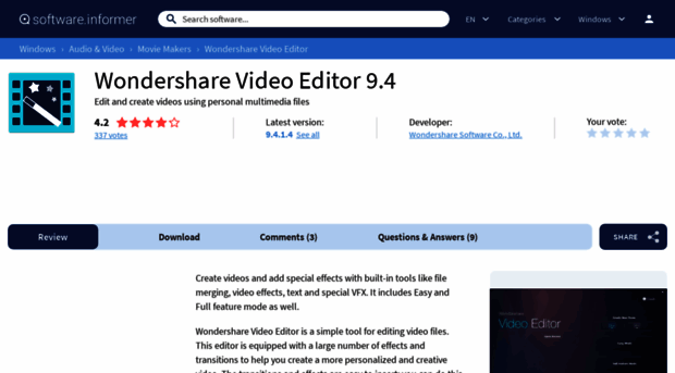 wondershare-video-editor.software.informer.com