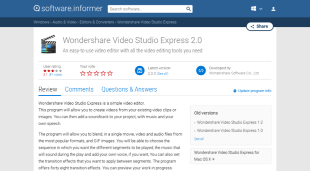 wondershare-video-studio-express.software.informer.com