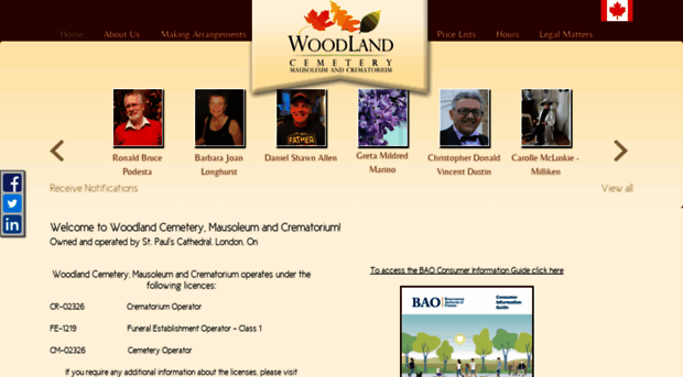 woodlandcemetery.funeraltechweb.com