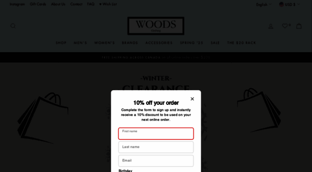 woodsclothingstore.com