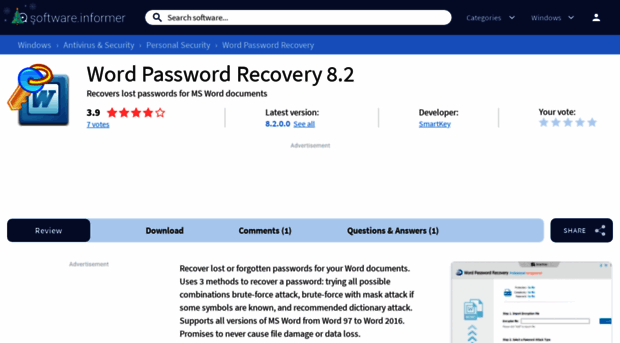 word-password-recovery.software.informer.com