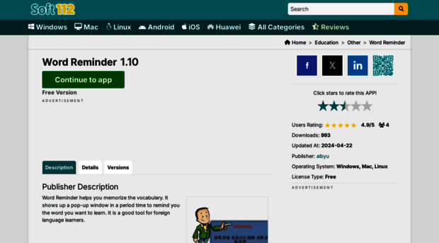 word-reminder.soft112.com - Word Reminder 1.10 Free Downlo... - Word ...