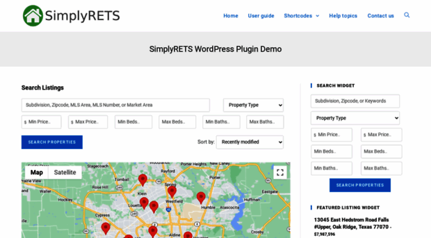 wordpress-demo.simplyrets.com