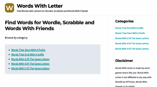 wordswithletter.com