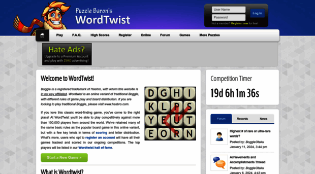 wordtwist.puzzlebaron.com