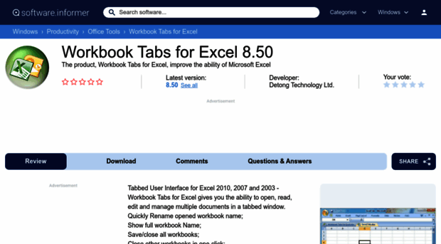 workbook-tabs-for-excel.software.informer.com