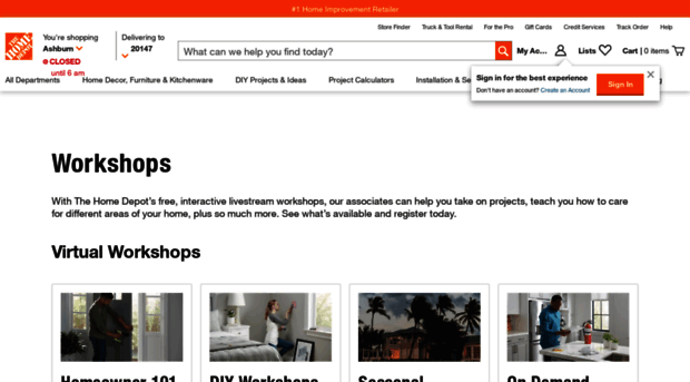 workshops.homedepot.com