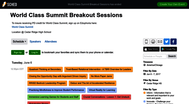 worldclasssummitbreakoutses2017.sched.com