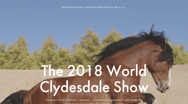 worldclydesdaleshow.com