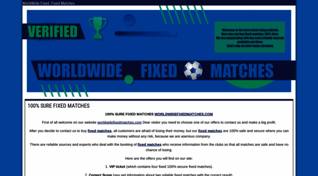 worldwidefixedmatches.com