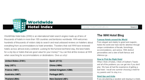 worldwidehotelindex.com