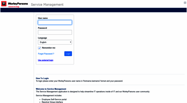 worleyparsons.service-now.com