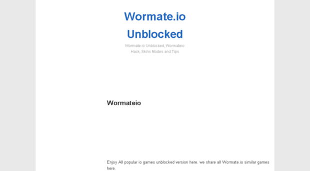 wormateiounblocked.com