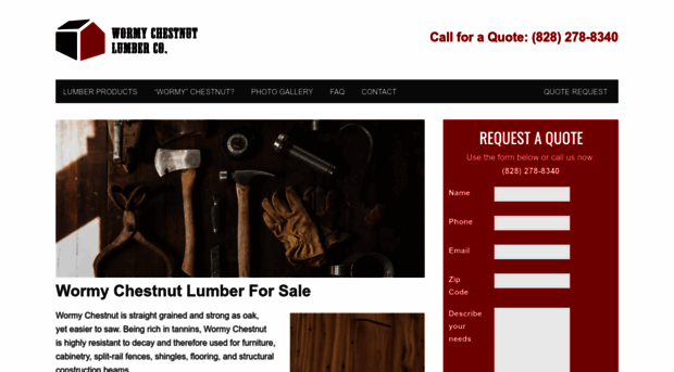 wormychestnutlumber.com