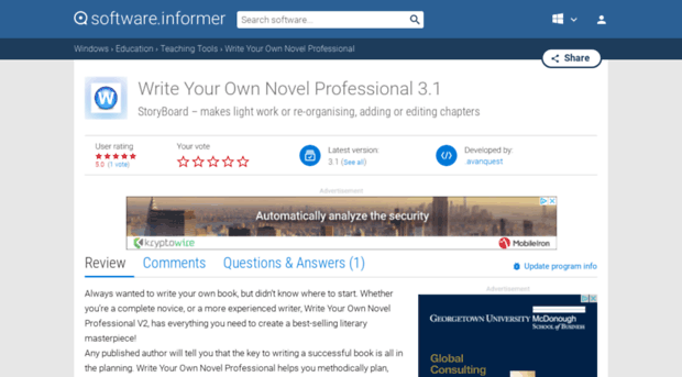 write-your-own-novel-professional.software.informer.com
