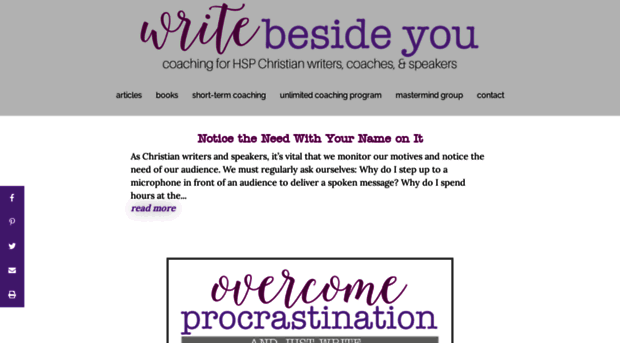 writebesideyou.com