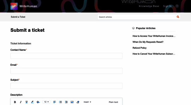 writehuman.zohodesk.com