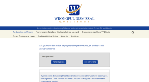 wrongfuldismissalquestions.com