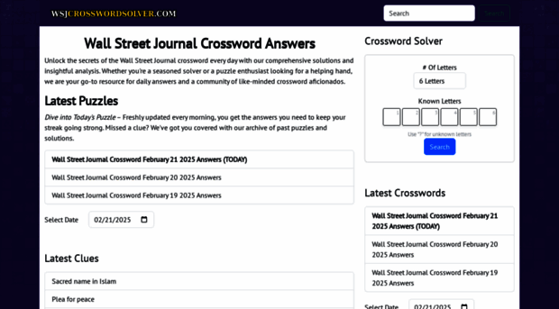 wsjcrosswordsolver.com