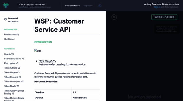 wspcustomerserviceapi.docs.apiary.io