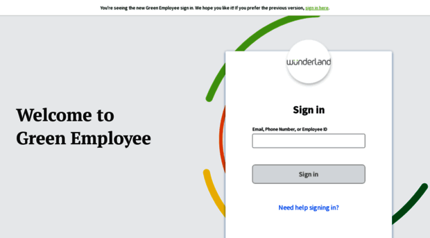 wunderland.greenemployee.com