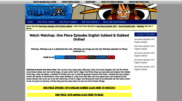 one piece episodes english dubbed watchop
