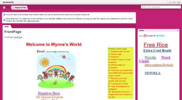 wynnesworld.pbworks.com