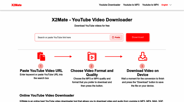 x2mate.is - X2Mate - YouTube Video Downloa... - X2Mate
