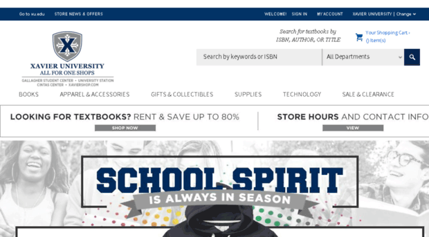 xavier.cbscollegestore.com