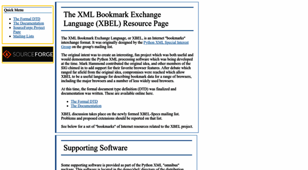 xbel.sourceforge.net