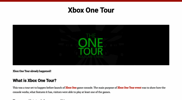 xboxonetour.com