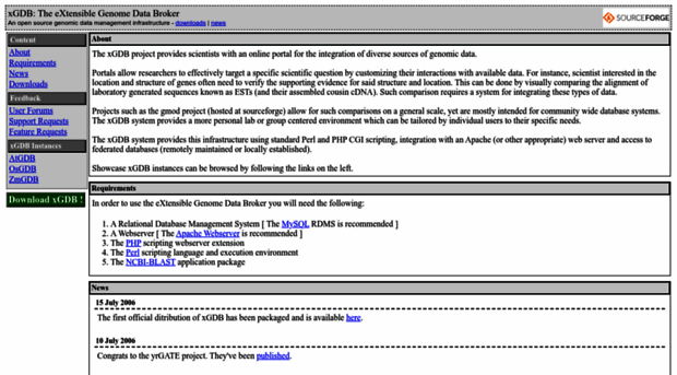 xgdb.sourceforge.net