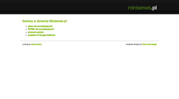 xhtml.miniserwis.pl