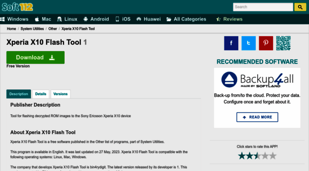 xperia-x10-flash-tool.soft112.com