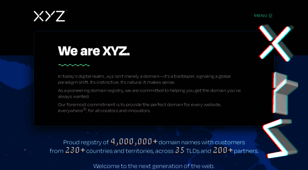XYZ - Domain Names for Generation XYZ ®.