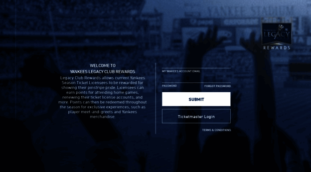 yankeeslegacyclubrewards.com