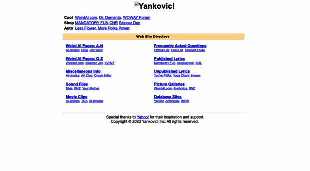 yankovic.org