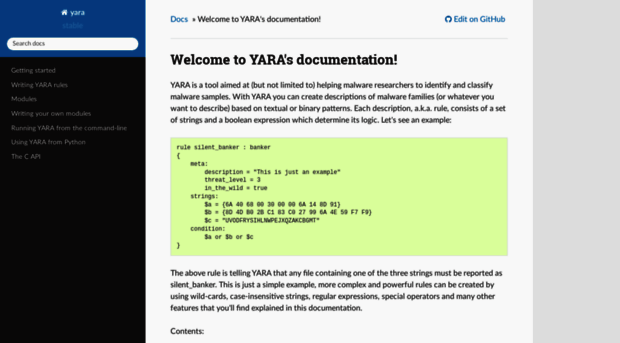 yara.readthedocs.org