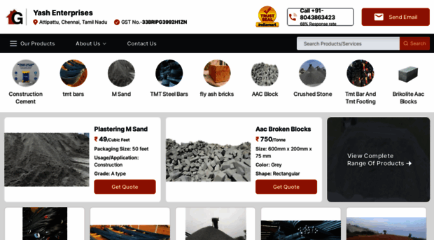 yashenterprisesconstructionmaterial.com