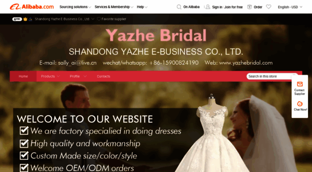 yazhebridal.en.alibaba.com