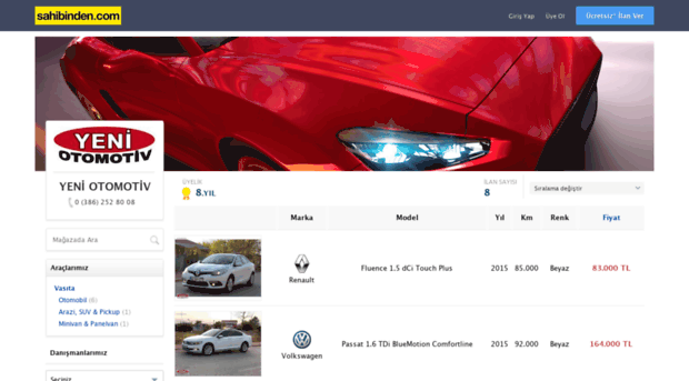 yeniotomotivkirsehir.sahibinden.com