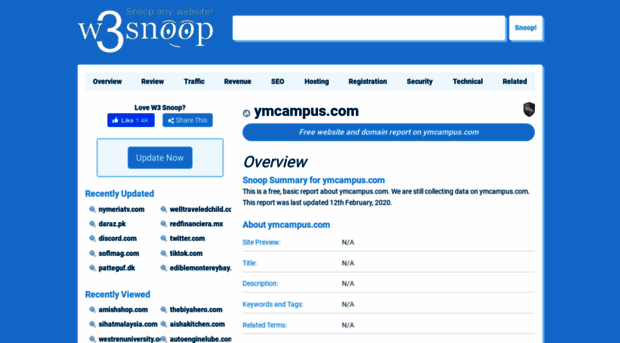 ymcampus.com.w3snoop.com